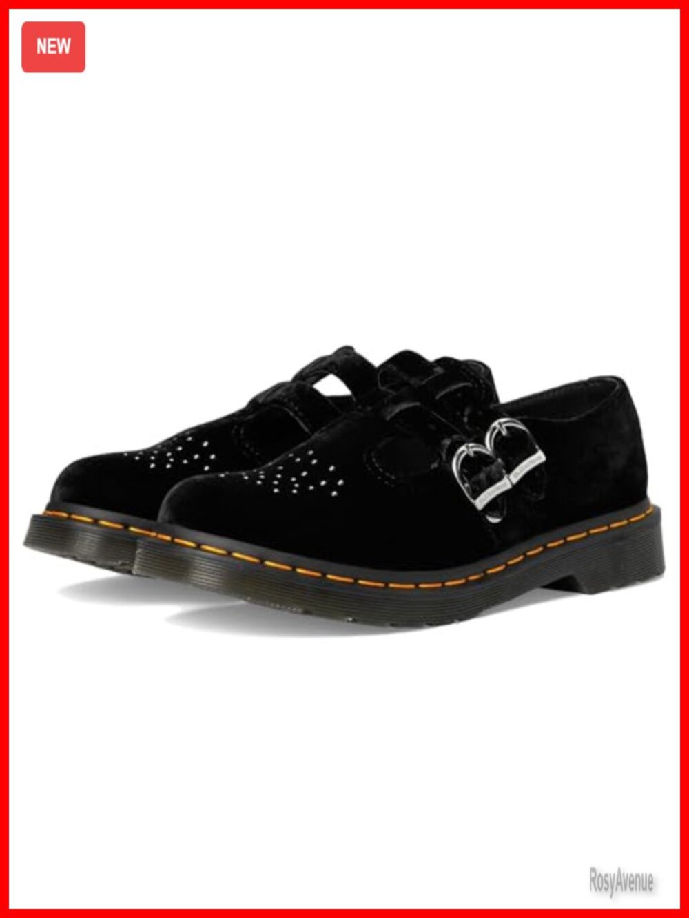 Vegan 8065 Mary Jane Flat Buckle Brogue Studs Air Cushioning Casual Shoe